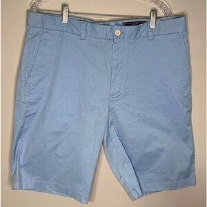 Vineyard Vines Mens Chino Breaker Shorts Size 36 Blue Flat Front Pockets Casual